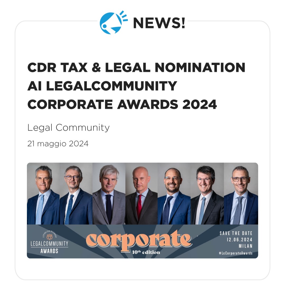 CDR Tax & Legal nomination ai Legalcommunity Corporate Awards 2024